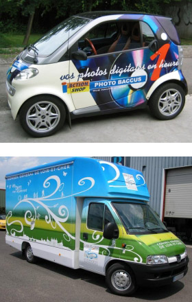 marquage publicitaire voiture