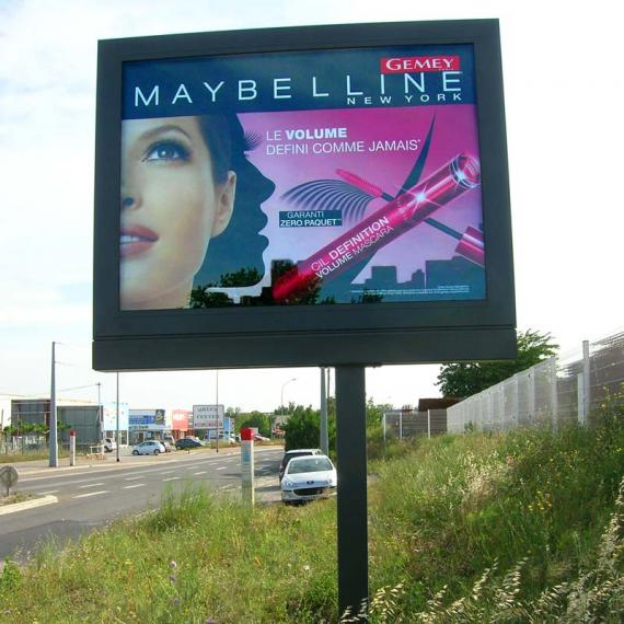 affiche panneau déroulant