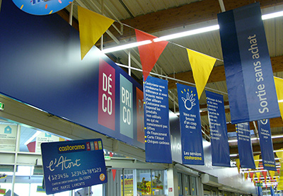 signalétique suspendue